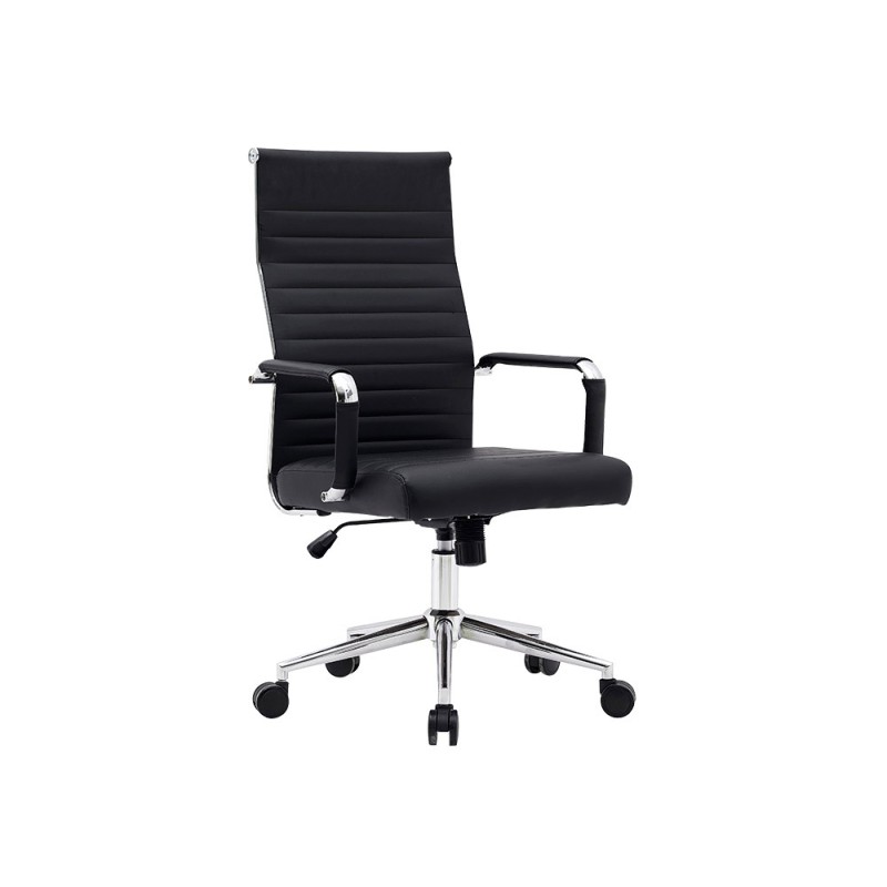 Silla q-connect direccion bosa simil piel base metalica alt max 1130 anc 550 prof 630 mm ruedas premium color negro