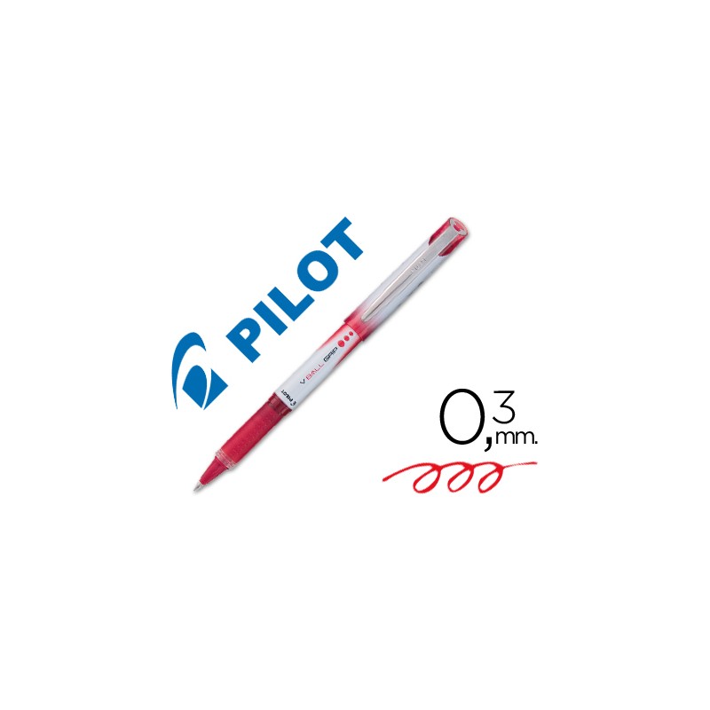 Rotulador pilot roller v-ball grip rojo 0.5 mm