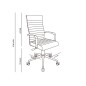 Silla q-connect direccion bosa simil piel base metalica alt max 1130 anc 550 prof 630 mm ruedas premium color negro