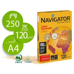 Papel fotocopiadora navigator din a4 120 gramos paquete de 250 hojas