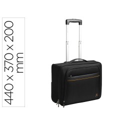 Maletin para portatil exacompta valisette exactive 15.6" slim con asa extraible color negro 440x370x200 mm