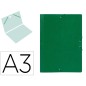 Carpeta planos liderpapel a3 carton gofrado n 12 verde