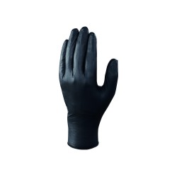 Guantes de nitrilo deltaplus quimico desechable no empolvado talla 9/10 color negro caja de 100 unidades