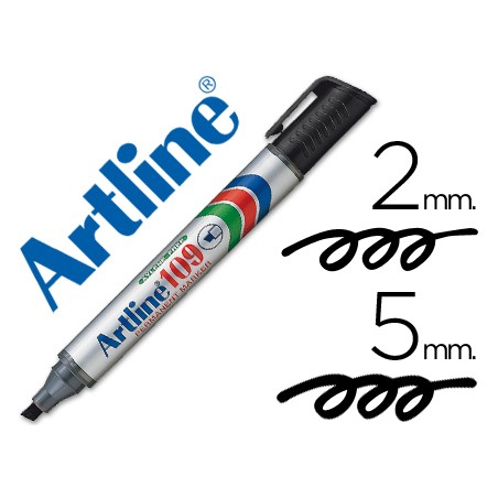 Rotulador artline marcador permanente 109 negro punta biselada