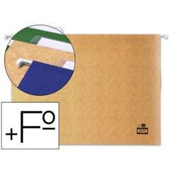 10 Unidades - Carpeta colgante liderpapel folio prolongado kraft