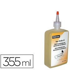 Aceite lubricante fellowes para destructora de documentos bote de 355 ml