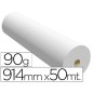 Papel reprografia para plotter 914mmx50mt 90 g impresion ink-jet