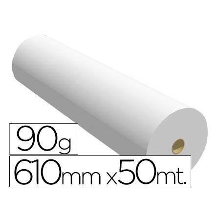 Papel reprografia para plotter 610mmx50mt 90 g impresion ink-jet