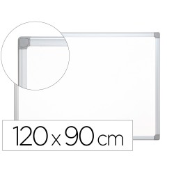 Pizarra blanca q-connect lacada magnetica marco de aluminio 120x90 cm