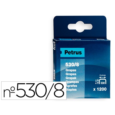 Grapas petrus nº 530/8 caja de 1200 unidades