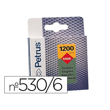 Grapas petrus nº 530/6 caja de 1200 unidades