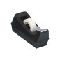 Portarrollo sobremesa q-connect plastico para cinta de 33 m color negro