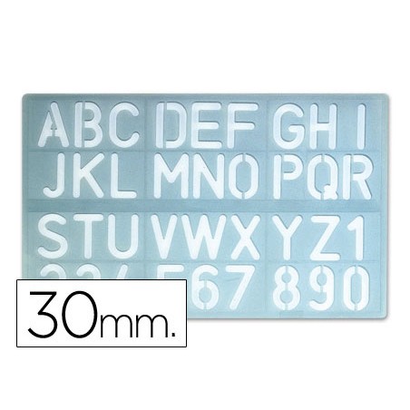 Plantilla liderpapel rotulacion 1600 letras y numeros 30 mm