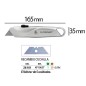 Cuter q-connect metalico ancho retractil con mecanismo de bloqueo cuchilla 18 mm xd-53 blister 1 unidad