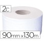 18 Unidades - Papel higienico jumbo 2 capas celulosa pura rollo de 91 m para dispensador 925