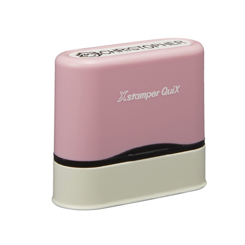 Sello x stamper quix nombre personalizable color rosa 9,5x46 mm qn41 Sello x stamper quix nombre personalizable color rosa 9,5x46 mm qn41