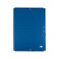 Carpeta liderpapel gomas tres solapas carton forrado folio color azul