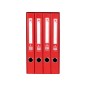 Modulo liderpapel 4 archivadores folio 2 anillas mixtas 25mm rojo