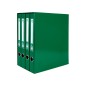 Modulo liderpapel 4 archivadores folio 2 anillas mixtas 25mm verde