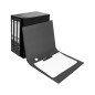 Modulo liderpapel 4 archivadores folio 2 anillas mixtas 25mm negro