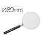 Lupa q-connect cristal aro metalico mango plastico negro 90 mm