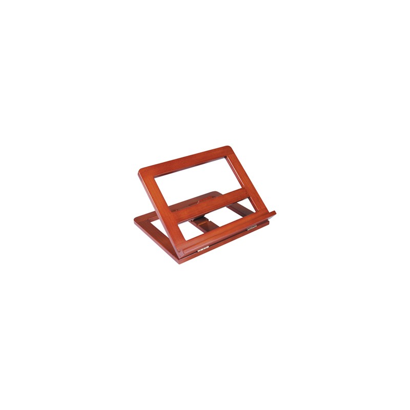 Atril sujetalibros q-connect madera color cognac 330x270x65 mm