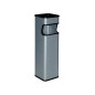 Cenicero papelera cuadrado 403 gris metalico 66x19x19 cm