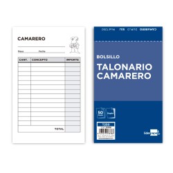 Talonario liderpapel camarero bolsillo original y copia t250