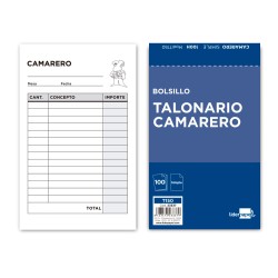 Talonario liderpapel camarero bolsillo original t150