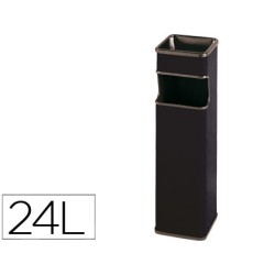 Cenicero papelera cuadrado 403 negro metalico 66x19x19 cm