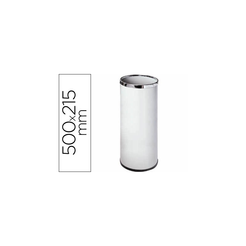 Paraguero metalico 301 blanco aros cromados 50x21,5 cm Paraguero metalico 301 blanco aros cromados 50x21,5 cm