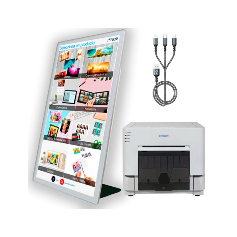 Kiosko fotografico creative all in one 24" + software i kiosk creative + impresora fotografica citizen cy-02