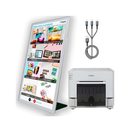 Kiosko fotografico creative all in one 24" + software i kiosk creative + impresora fotografica citizen cy-02