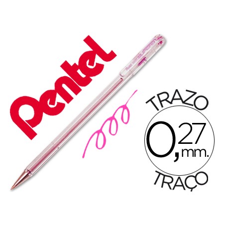 Boligrafo pentel bk-77 p rosa