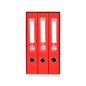Modulo liderpapel 3 archivadores folio 2 anillas mixtas 40mm rojo