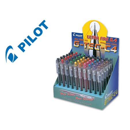 Boligrafo pilot punta aguja g-tec-c4 expositor de 60 unidades