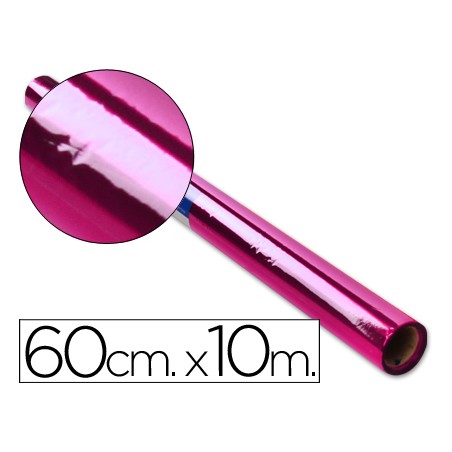 Papel celofan liderpapel rollo rosa 0,60 x 10 m