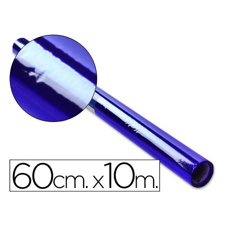 Papel celofan liderpapel rollo azul 0,60 x 10 m