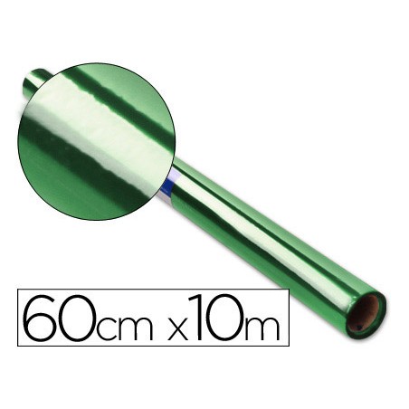 Papel celofan liderpapel rollo verde 0,60 x 10 m
