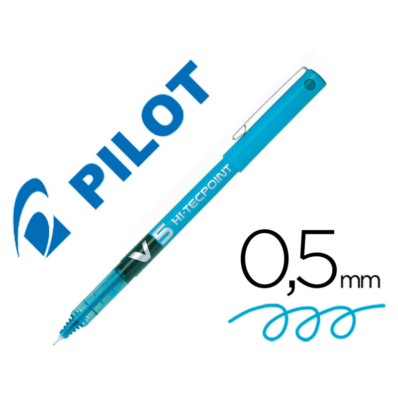 Rotulador pilot punta aguja v-5 azul claro 0.5 mm