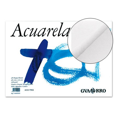 Bloc dibujo acuarela din a3 encolado 32.5x46 cm 20 h de 240 gr/m2