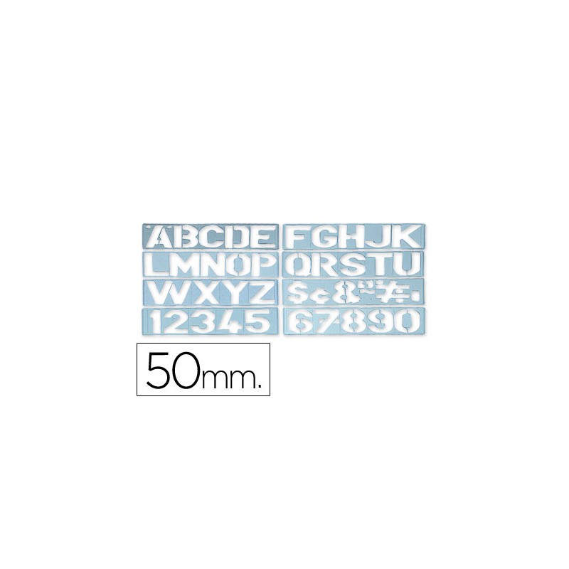 Plantilla liderpapel rotulacion 1700 letras y numeros 50 mm