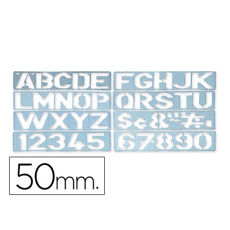 Plantilla liderpapel rotulacion 1700 letras y numeros 50 mm