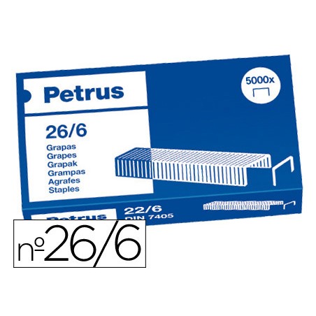 Grapas petrus nº 26/6 caja de 5000 unidades
