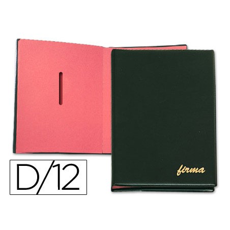 Portafirmas pardo 0874 12 departamentos color negro