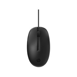 Raton hp 125 optico con cable 3 botones 1200 dpi color negro