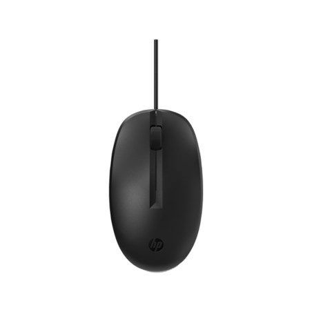 Raton hp 125 optico con cable 3 botones 1200 dpi color negro
