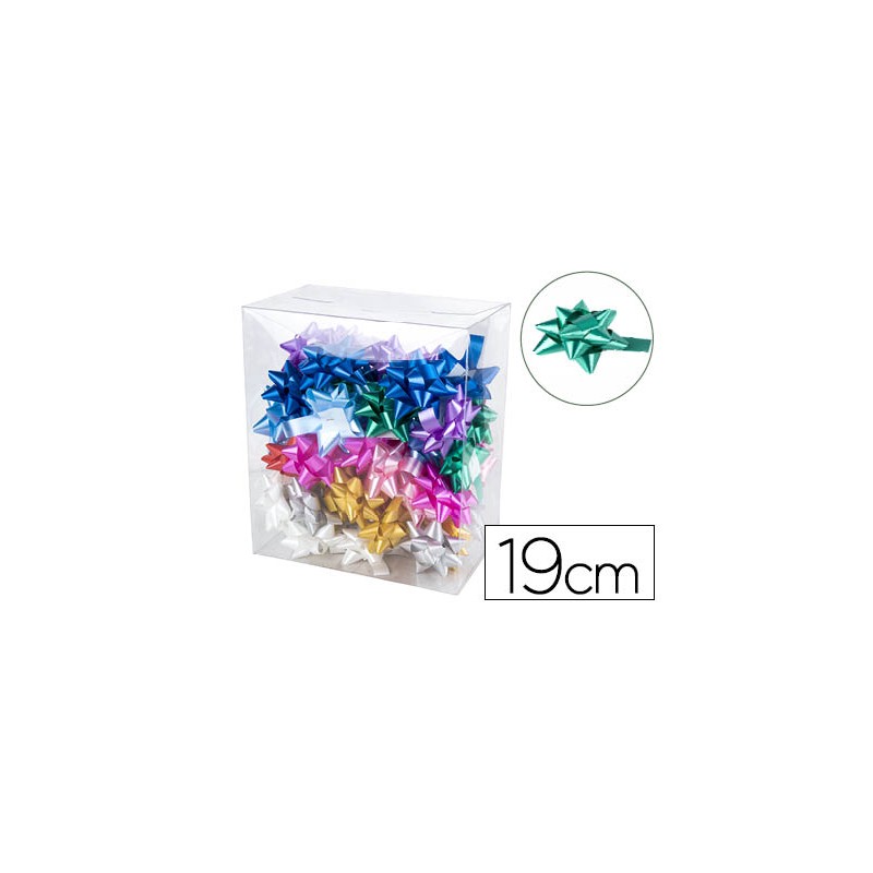 Lazo fantasia liderpapel 19 mm caja de 50 unidades colores surtidos