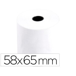 10 Unidades - Rollo sumadora q-connect electra 58 mm ancho x 65 mm diametro sin bisfenol a