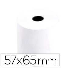 10 Unidades - Rollo sumadora q-connect electra 57 mm ancho x 65 mm diametro sin bisfenol a